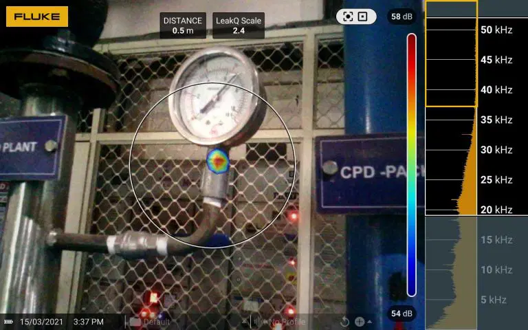 Compressed Air Leak Detection by Thermography