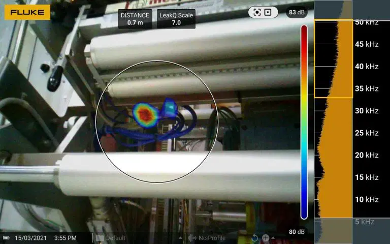 Compressed Air Leak Detection by Thermography